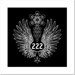Angel Number 222 Sacred Geometry Posters and Art